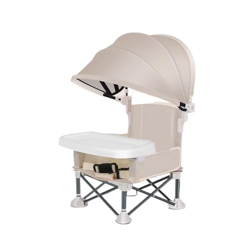 BEALIFE Innovativer klappbarer Baby Esszimmerstuhl für einfaches Reisen und Reinigen. Klappbarer Stuhl für Outdoor Aktivitäten. Baby Esstisch, Beige von BEALIFE