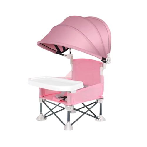 BEALIFE Innovativer klappbarer Baby Esszimmerstuhl für einfaches Reisen und Reinigen. Klappbarer Stuhl für Outdoor Aktivitäten. Baby Esstisch, Rosa von BEALIFE