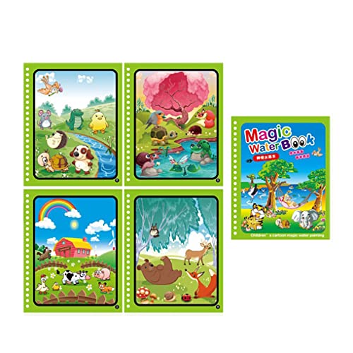 BEALIFE Kinder Malbuch Spielzeug Kindergarten Tier Wasserzeichnung Album Pädagogisches Lernen Sensorisches Spielzeug Party Geburtstagsgeschenke, Typ 1 von BEALIFE