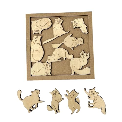 BEALIFE Kultivieren Sie Fähigkeiten. EIN äußerst anspruchsvolles hölzernes Katzenpuzzlespiel. Geschenke für Verschiedene Feiertage und Katzenliebhaber. IQ Puzzle, Typ+2 von BEALIFE