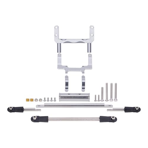 BEALIFE Lenkservounterstützung für SCX10 Aluminiumlegierung Crawler Erhöhte Festigkeit 1 Stück RC Autozubehör Ersatzteile, Silber von BEALIFE