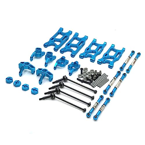 BEALIFE Metall Vorne Hinten Schwingarm Fernbedienung Crawler Steering Cup Kit Modifizierte Teile Ersatz für Wltoys 144001 144002, Blau von BEALIFE