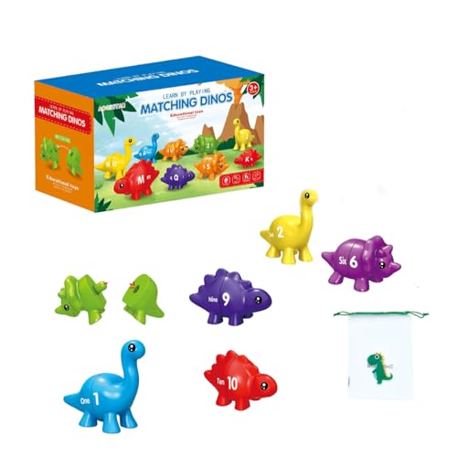 BEALIFE Pädagogisches Dinosaurier Paarungsspielzeug, fördert die Hand Auge Koordination, geeignet für die Vorschulerziehung, ABS Geschenk für Kinder, Nummer von BEALIFE