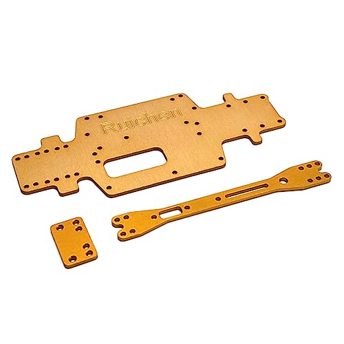 BEALIFE Wave Box Bodenplatte Kit RC 1:28 Modellauto Upgrade Ersatzteil Modifikationsteil Geschenke Ersatz für Wltoys 284131 K979 K989 K999, Gold von BEALIFE