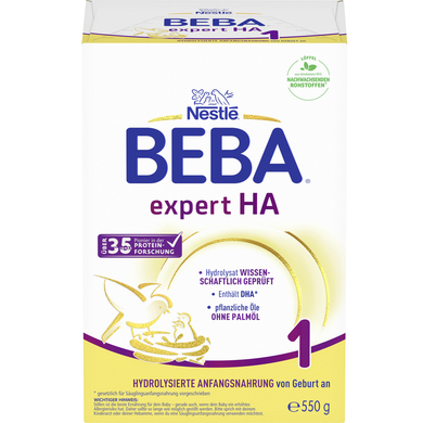 Nestlé Anfangsnahrung BEBA EXPERT HA 1 550 g ab der Geburt von BEBA