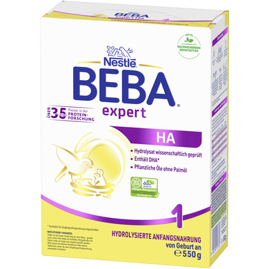 Nestlé Anfangsnahrung BEBA EXPERT HA 1 550 g ab der Geburt von BEBA