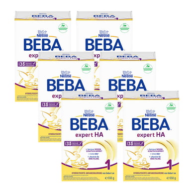 Nestlé Anfangsnahrung BEBA EXPERT HA 1 6x 550 g ab der Geburt von BEBA