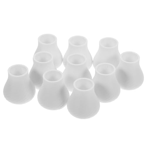 BEBEMOKO 10pcs Mini Puppenhaus Vasen Miniaturhaus Kit Puppenhaus Küche Zubehör Landschaft Flasche Puppenhaus Baubedarf Puppenhaus Vase Puppenhaus Dekor Supplies Weiß von BEBEMOKO