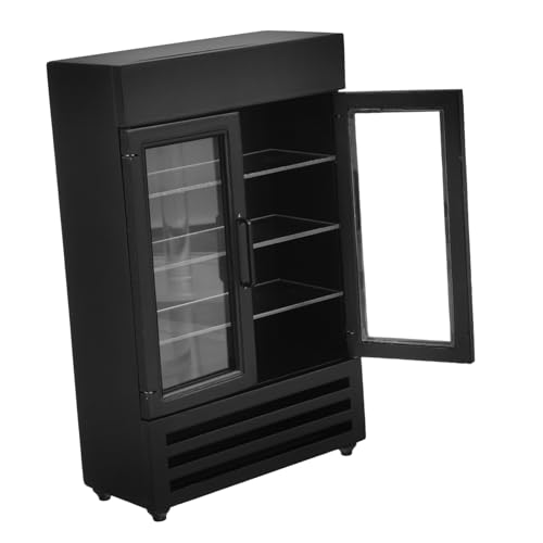 BEBEMOKO 12 Miniatur Kühlschrank Mit Doppel Türen Ideal Für Doll Appliances Und Als Niedliche Dekoration Für Mini Häuser von BEBEMOKO