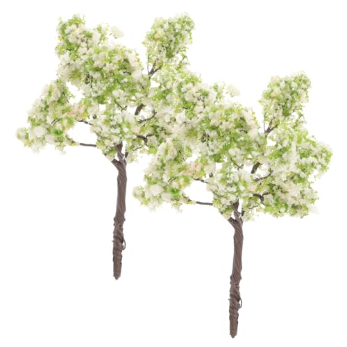 BEBEMOKO 2pcs Mini Figure Realistic Miniature Plant Iron Wire Tree Powder Model Trees and Decorative Mini Figure von BEBEMOKO