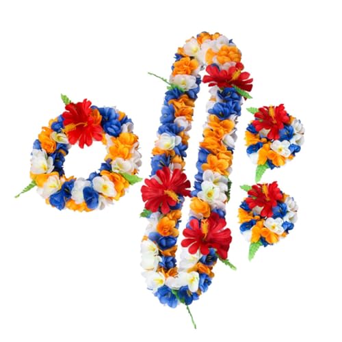 BEBEMOKO 4pcs Hawaiian Leis Luau Party Dekorationen Strand Dekorationen für Party Tropical Balloon Arch Kit Aloha Ballons Halskette Girlanden Luau Party Dekoration Supplies von BEBEMOKO