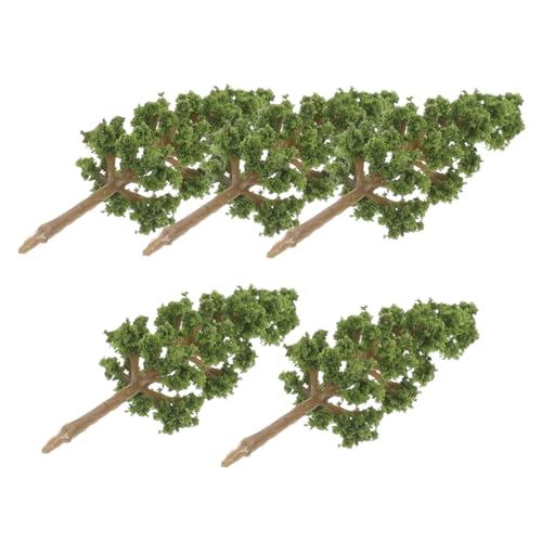 BEBEMOKO 5 Stück Modellbaum Weidenbaum Miniaturbäume Künstlicher Baum Simulation Baum Modell Gefälschte Architektur Bäume Mini Landschaft Baum Modell Bäume Modell Landschaft Mini Bäume Kunststoff Grün von BEBEMOKO