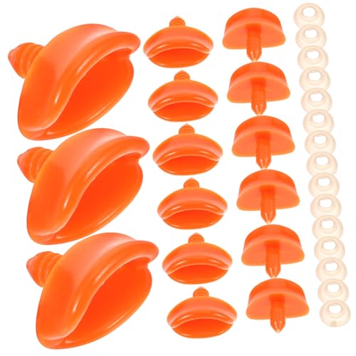 BEBEMOKO 50 Stück Kleiner Entenschnabel Zubehör für Bastelpuppe Entennase Entensicherheitsmaul DIY Entenmund Zubehör Bastelbedarf für Kinder Mund-Kit Munddekoration zum Selbermachen Orange von BEBEMOKO