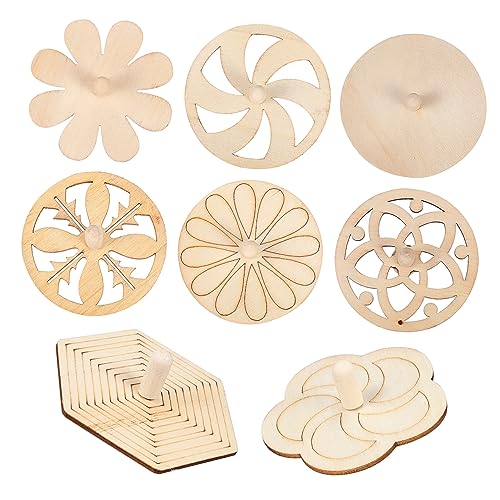 BEBEMOKO 8pcs Kreisel Kreisel Kreisel für Tisch Retro Mini Gyro Gyroskop Tops Lustiger Kreisel Perpetual Motion Kleiner Kreisel Flying Gyro Playthings Holz von BEBEMOKO