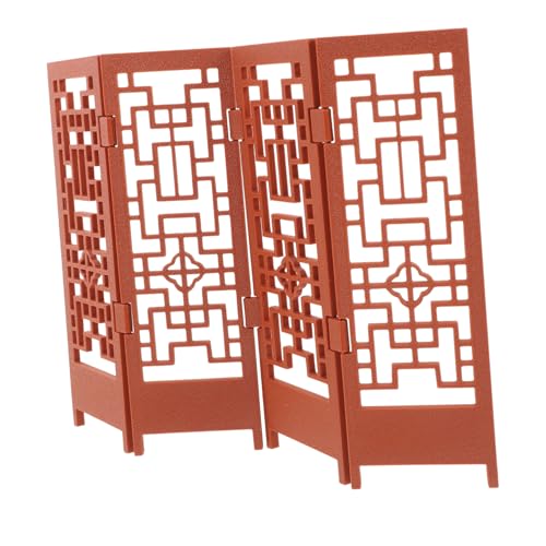 BEBEMOKO Bildschirm Modell Puppenhaus Chinoiserie Spielzeug Haus Mini Faltplatte Bildschirm Desktop Bildschirm Mini Chinesischer Stil Bildschirm Mini Faltteiler Holz Raumdekor Pla von BEBEMOKO