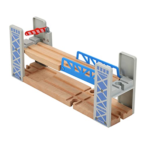 Holz Überführung Zug Gleis Brücke Set DIY Modelleisenbahn Zubehör für Kompatibel mit Zug für kreatives Spielen und fantasievollen Spaß von BEBEMOKO