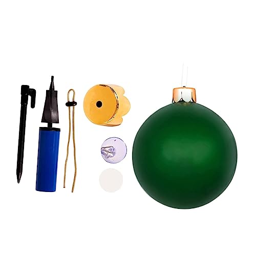 BEBEMOKO Weihnachtsballons Aufblasbare Weihnachtskugeln Aufblasbare Bälle Wasserdicht Weihnachtsdekoration Wetterbeständig Weihnachtsdekoration Halloween Spielzeug Outdoor Weihnachtsdeko PVC von BEBEMOKO