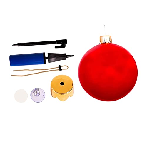 BEBEMOKO Weihnachtsballons große Kugeldekoration Weihnachtskugel Dekoration aufblasbare weihnachtskugeln aufblasbarer weihnachtsball Spielzeuge Weihnachtsdekorationen im Freien PVC rot von BEBEMOKO