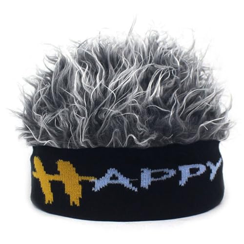 BEBIKR Punk Neuheit Haarband mit Stacheln Perücke Elastische Mütze Weihnachten Neujahr Geschenk für Erwachsene Halloween Partys und Cosplay Spiked Perücke Hut Neuheit Haar Sonnenhut Perücke von BEBIKR