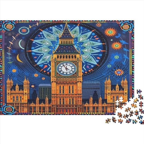 Big Ben Puzzle 1000 Teile,Puzzle Für Erwachsene, Impossible Puzzle, GesKükenlichkeitsspiel Für Die Ganze Familie,Puzzle Farbenfrohes,Puzzle-Geschenk,RaumdekoRatteion Puzzel 1000pcs (75x50cm) von BECFAZLCU