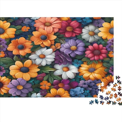 Blume Puzzlespiel 1000 Teile Erwachsene -Puzzle 1000 Stück Spiel Puzzles Für Erwachsene Kinder Puzzle Erwachsenen Puzzlespiel Puzzel 1000pcs (75x50cm) von BECFAZLCU