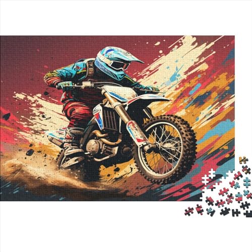 Dirt Bike Puzzle 1000 Teile Für Erwachsene Und Kinder Ab 14 Jahren Für Stressabbauer Puzzel 1000pcs (75x50cm) von BECFAZLCU