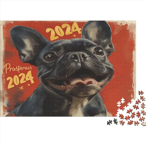 French BullHund Puzzle 1000 Teile Für Erwachsene Und Kinder Ab 14 Jahren Für Stressabbauer Puzzel 1000pcs (75x50cm) von BECFAZLCU