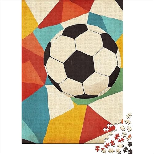 Fußball Fußball Puzzles Sport Puzzlespiele Holzwerkstoff Lernspiel Home DekoRatteion Kinder Ab 14 Jahren 1000-teilige 1000pcs (75x50cm) von BECFAZLCU