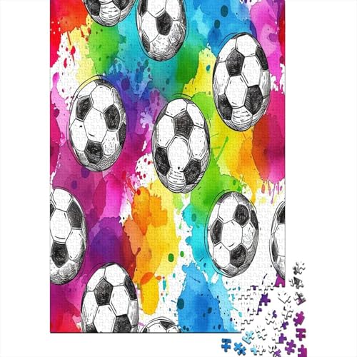 Fußball Puzzle 1000 Teile Puzzles Für Erwachsene Lernspiel Herausforderungsspielzeug 1000-teilige Puzzlespiel Für Erwachsene Kinder Puzzel 1000pcs (75x50cm) von BECFAZLCU