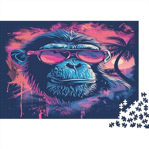 Gorilla Puzzle 1000 Teile Erwachsener Kniffel Spaß Für Die Ganze Familie - Abwechslungsreiche 1000 Puzzleteilige Motive Puzzle Erwachsene, Puzzel 1000pcs (75x50cm) von BECFAZLCU