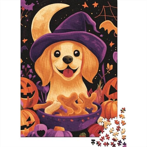 Halloween Puzzle Kürbis Geister Holzpuzzle Holzwerkstoff Bunte DIY HeimdekoRatteion Kinder Ab 14 Jahren 1000 Teile 1000pcs (75x50cm) von BECFAZLCU