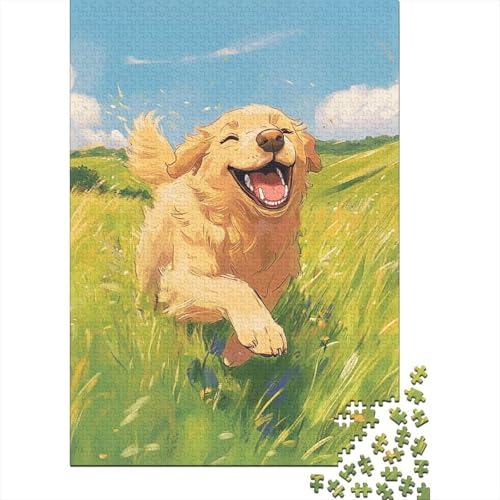 Hund Puzzle Haustier Tier Holzpuzzle Holzwerkstoff Klassische HeimdekoRatteion Kinder Ab 14 Jahren 1000 Teile 1000pcs (75x50cm) von BECFAZLCU