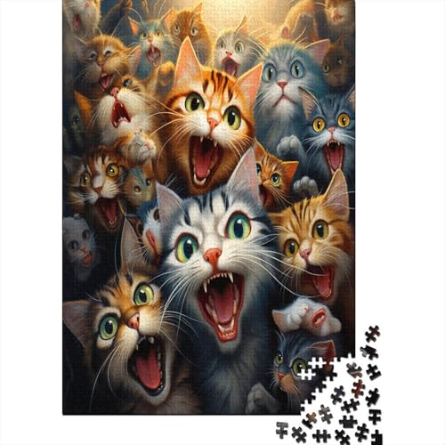 Kat Puzzle 1000 Teile Puzzles Für Erwachsene Klassische Puzzles 1000 Teile Erwachsene Puzzlespiel Erwachsene 1000 Teile Erwachsenen Puzzlespiel Puzzel 1000pcs (75x50cm) von BECFAZLCU