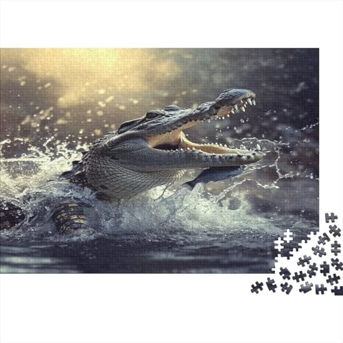 Krokodil Puzzle 1000 Teile, Erwachsene, Klassische Puzzle, Impossible Puzzle,GesKükenlichkeitsspiel Für Die Ganze Familie Erwachsenenpuzzle Ab 14 Jahren Puzzel 1000pcs (75x50cm) von BECFAZLCU