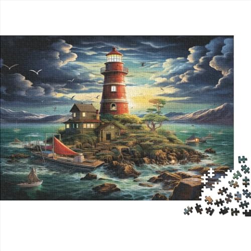 Leuchtturm Puzzle 1000 Teile Für Erwachsene Und Kinder Ab 14 Jahrenfür Stressabbauer Puzzlespiel Erwachsenen Puzzlespiel Puzzel 1000pcs (75x50cm) von BECFAZLCU