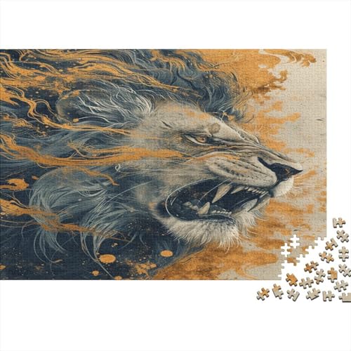 Löwe Puzzle 1000 Teile Puzzles Für Erwachsene Lernspiel Herausforderungsspielzeug 1000-teilige Puzzlespiel Für Erwachsene Kinder Puzzel 1000pcs (75x50cm) von BECFAZLCU