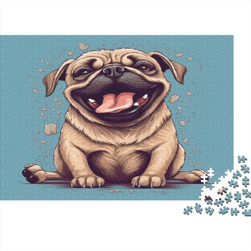 Mops Puzzle 1000 Teile Puzzle Für Erwachsene Und Kinder Ab 14 Jahren Puzzel 1000pcs (75x50cm) von BECFAZLCU