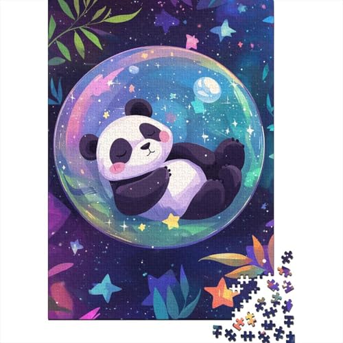 Panda Puzzle Tiers Holzpuzzle Holzwerkstoff Klassische HeimdekoRatteion Kinder Ab 14 Jahren 1000-teilige 1000pcs (75x50cm) von BECFAZLCU