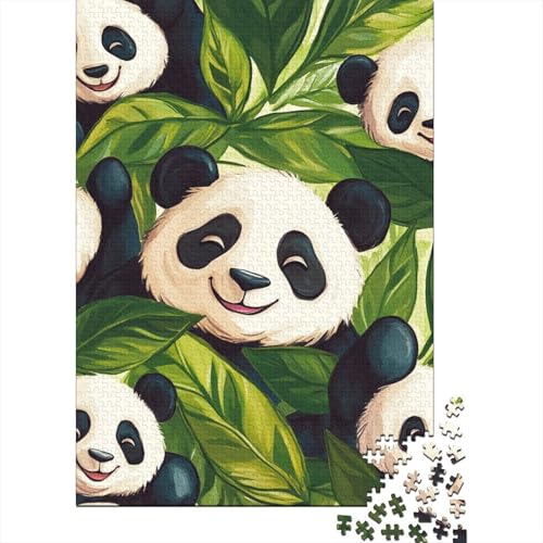 Panda Puzzle Tiers Holzpuzzle Holzwerkstoff Lernspiel Home DekoRatteion Kinder Ab 14 Jahren 1000 Teile 1000pcs (75x50cm) von BECFAZLCU