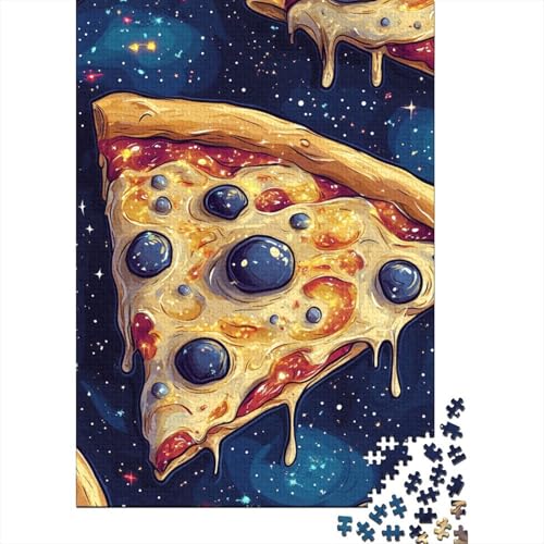 Pizza Puzzle Delicious Lebensmittel Holzpuzzle Holzwerkstoff Puzzlespiel Home DekoRatteion Kinder Ab 14 Jahren 1000 Teile 1000pcs (75x50cm) von BECFAZLCU