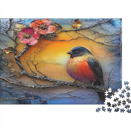 Robin Puzzle 1000 Teile,Puzzle Für Erwachsene, Impossible Puzzle,Puzzle Farbenfrohes Legespiel,GesKükenlichkeitsspiel Für Die Ganze Familie Puzzel 1000pcs (75x50cm) von BECFAZLCU