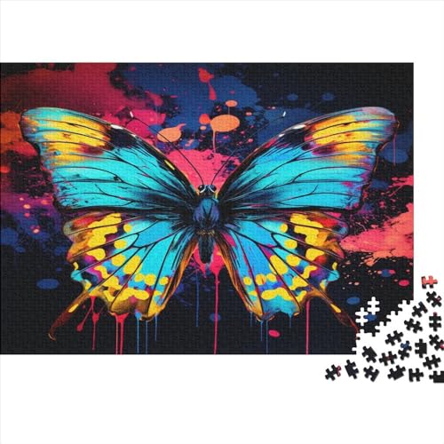 Schmetterling Puzzle 1000 Teile Puzzles Für Erwachsene Lernspiel Herausforderungsspielzeug 1000-teilige Puzzlespiel Für Erwachsene Kinder Puzzel 1000pcs (75x50cm) von BECFAZLCU