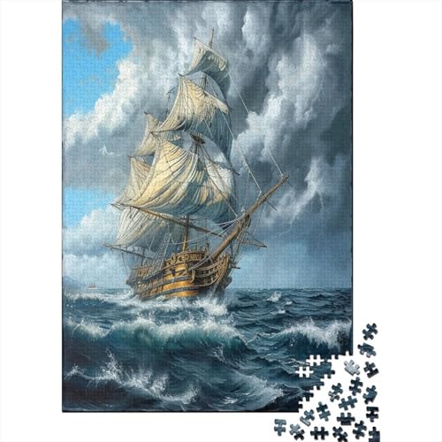 Segelboot Puzzlespiel 1000 Teile Für Erwachsene, Einzigartige Kunstwerke Und Vorlage - Geburtstagsgeschenk - Spaßige Puzzles Mit Überraschung Von Puzzle in A Bag Puzzel 1000pcs (75x50cm) von BECFAZLCU