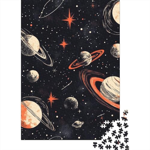 Sternenhimmel-Universum Puzzle Weltraum Holzpuzzle Holzwerkstoff Lernspiel Family DecoRatteion Kinder Ab 14 Jahren 1000-teilige 1000pcs (75x50cm) von BECFAZLCU