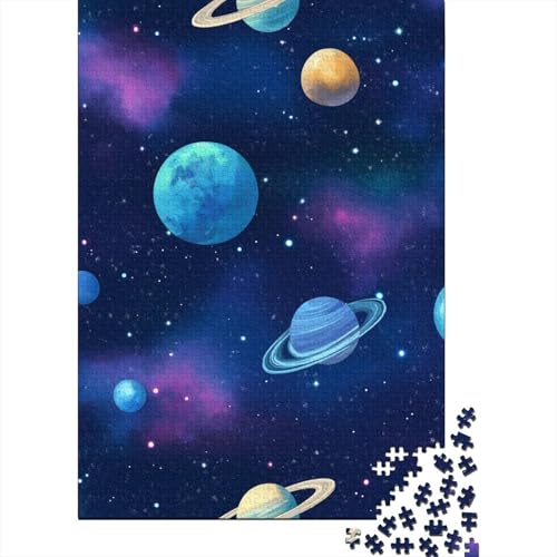 Sternenhimmel-Universum Puzzle Weltraum Holzpuzzle Holzwerkstoff Puzzlespiel HeimdekoRatteion Kinder Ab 14 Jahren 1000 Teile 1000pcs (75x50cm) von BECFAZLCU