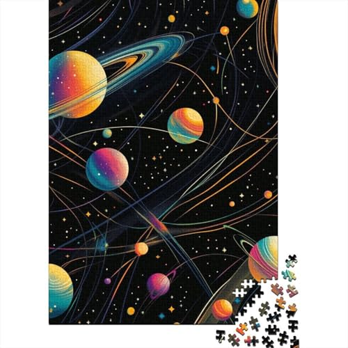 Sternenhimmel-Universum Puzzle Weltraum Holzpuzzle Holzwerkstoff Puzzlespiel HeimdekoRatteion Kinder Ab 14 Jahren 1000-teilige 1000pcs (75x50cm) von BECFAZLCU