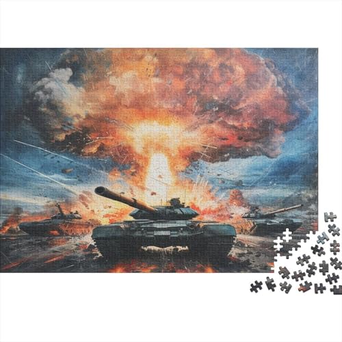 Tank 1000 Stück Puzzles Für Erwachsene Teenager Stress Abbauen Familien-Puzzlespiel 1000-teiliges Puzzle Kinder Lernspiel Spielzeug Geschenk Puzzel 1000pcs (75x50cm) von BECFAZLCU