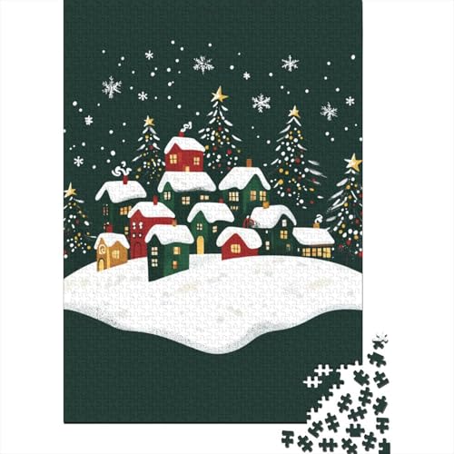 Überraschende Weihnachten Puzzle Holzpuzzle Holzwerkstoff Klassische Home DekoRatteion Kinder Ab 14 Jahren 1000 Teile 1000pcs (75x50cm) von BECFAZLCU