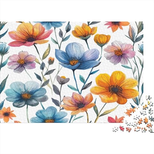 Watercolor Blumes Puzzle 1000 Teile Puzzle Für Erwachsene Und Kinder Ab 14 Jahren Puzzel 1000pcs (75x50cm) von BECFAZLCU