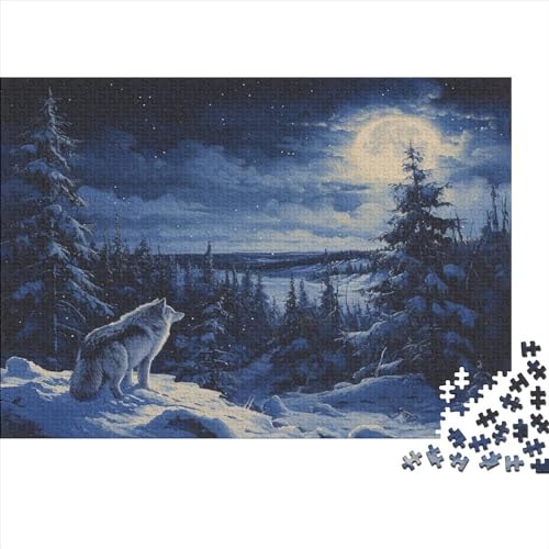 Wolf 1000 Teile Puzzle Für Erwachsene, Hochwertige Recycelbare MateriAußerirdische Und Druck Puzzlespiel, Familienspiel, Geschenk Für Liebhaber Oder Freunde Puzzel 1000pcs (75x50cm) von BECFAZLCU